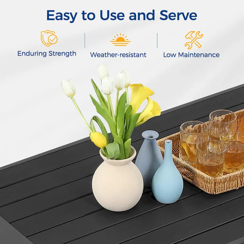 All-Weather Aluminum Outdoor Coffee Table