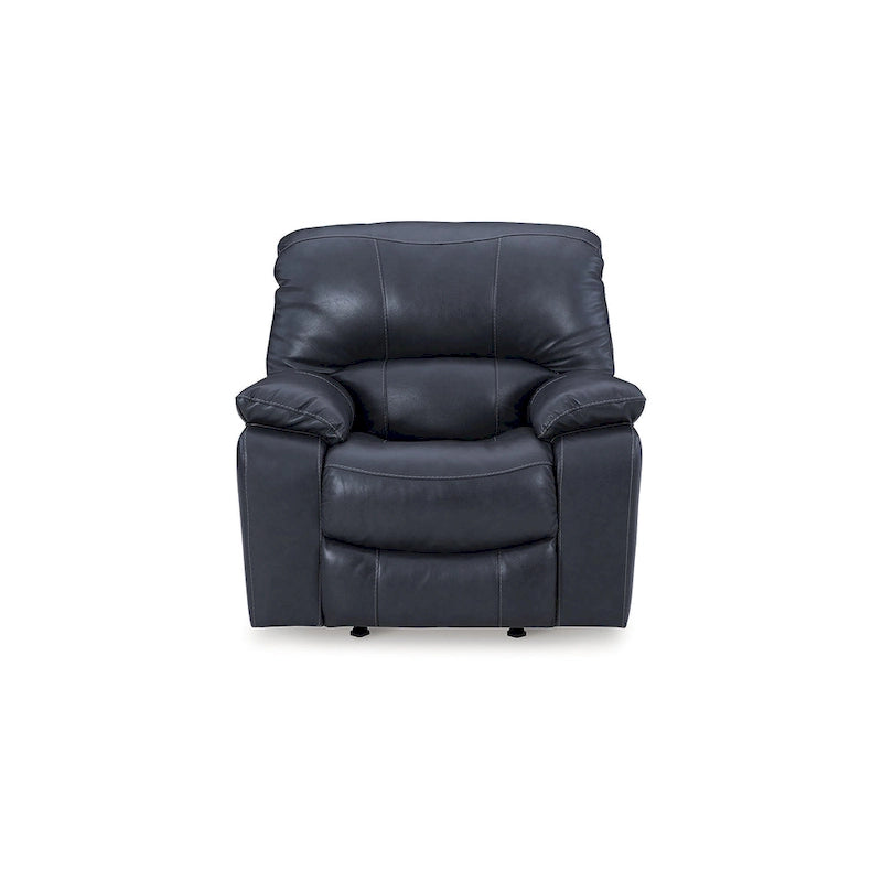 Dark Brown Genuine Leather Power Reclining Sofa with USB Port