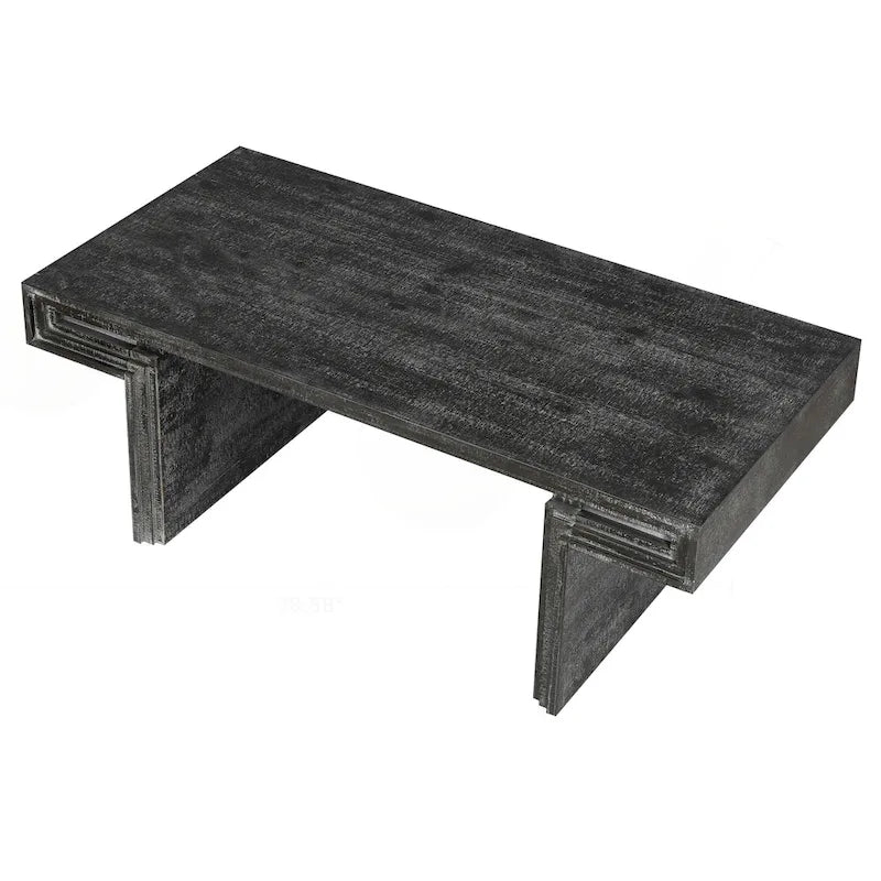 Premium Vintage Industrial Coffee Table with Double-Tier Structure for Living and Office Spaces