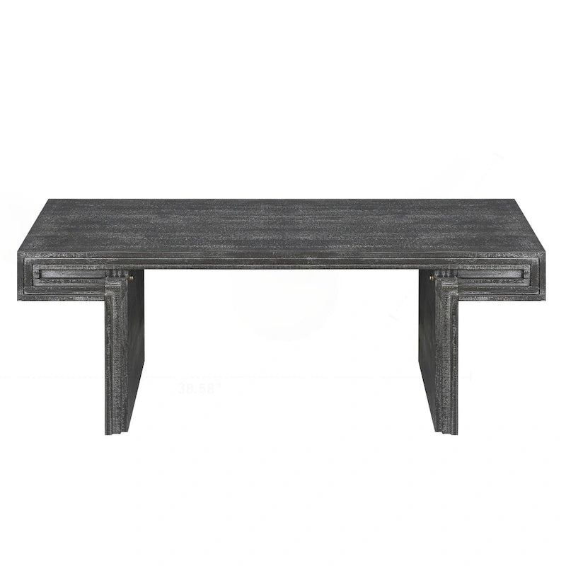 Premium Vintage Industrial Coffee Table with Double-Tier Structure for Living and Office Spaces