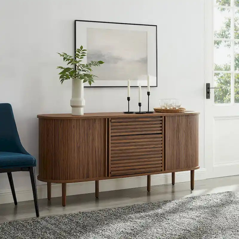 Harlan 67 Fluted Oval Sideboard Cabinet