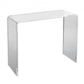 Clear Acrylic Rectangular Console Side End Table Perfect for Both Indoor and Outdoor Use - 38x15x29 in