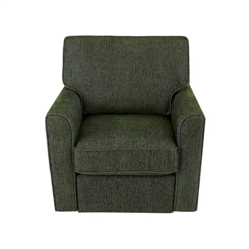 360 Swivel Armchair Chenille Upholstered Accent Chair with Side Pockets Red Green Grey