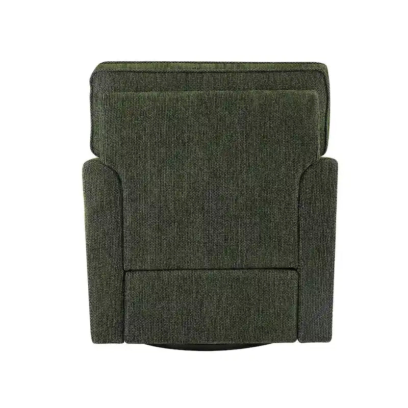 360 Swivel Armchair Chenille Upholstered Accent Chair with Side Pockets Red Green Grey