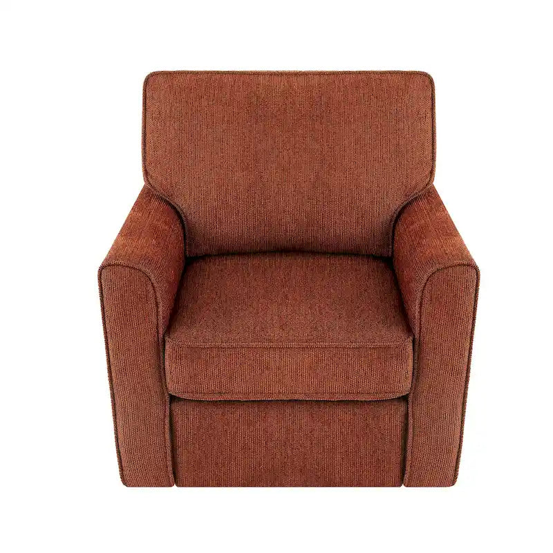 360 Swivel Armchair Chenille Upholstered Accent Chair with Side Pockets Red Green Grey