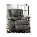 Gray Contemporary Zero Wall Pull Tab Faux Leather Recliner Chair Slate