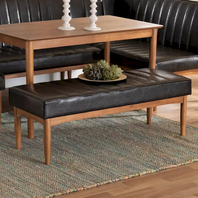 Daymond Mid-Century Modern Dining Bench