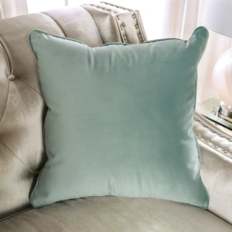 Transitional Chenille Tufted Loveseat with Nailhead Trim Champagne Silver