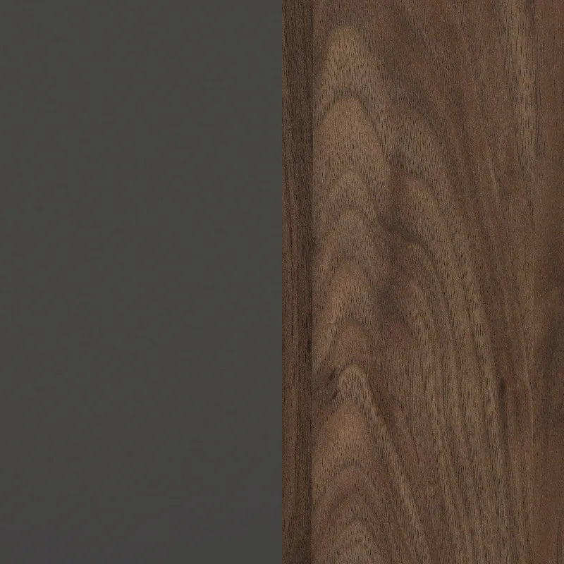 Olvyn Natural Walnut and Charcoal 2-Drawer Nightstand