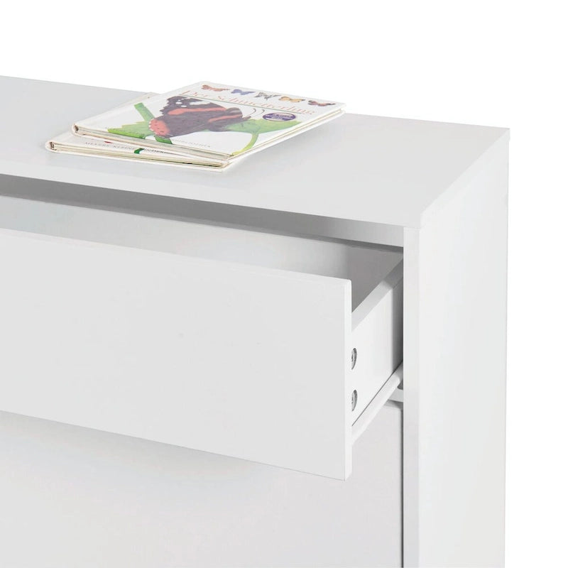 Freestanding Shoe Cabinet with Drawers, Metal Legs, and Flip Drawers